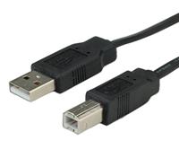 ROLINE Notebook-USB 2.0 plattekabel, type A-B, zwart, 1,8 m - thumbnail