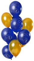 Ballonnen Set 30 Jaar Blauw Goud Premium - 12 Stuks - thumbnail