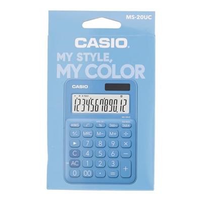 Rekenmachine Casio MS-20UC blauw Rekenmachine Casio MS-20UC blauw