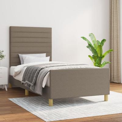 Bedframe zonder matras 100x200 cm stof taupe