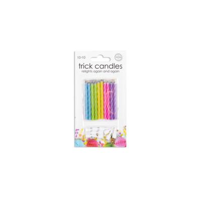Globos Magische taartkaarsjes 10 stuks op kaart