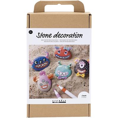 Creativ Company Hobbyset steendecoratie, monster, diverse kleuren, 1 doos
