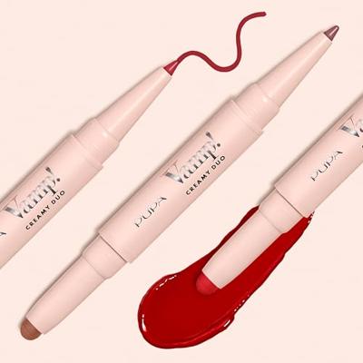 Pupa Milano - Pupa Vamp! Creamy Duo Lip Pencil 10 g 010 True Red Lip Liner 1 g Dames - thumbnail