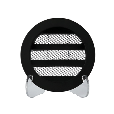 Rond Buitenluchtrooster Ø 80mm Aluminium Met Fijnmazig Gaas - Zwart Rond Buitenluchtrooster Ø 80mm Aluminium Met Fijnmazig Gaas - Zwart