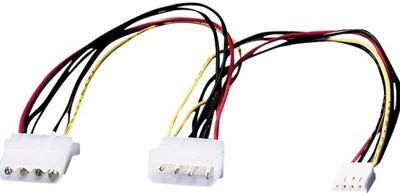 ROLINE Y-kabel 4 pol. HDD / 4 pol. HDD + 4 pol. FDD, 0,3 m