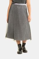Ulla Popken Plissérok, glitter-effect, jersey voering - Grote Maten - thumbnail