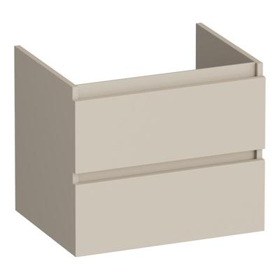 Brauer Joy - Onderkast - 60 cm - met 2 Softclose Lades Greeploos en 1 Sifon Uitsparing - Mat Beige