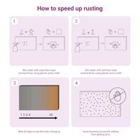 Tuin Bloempot Bruin 120 x 120 x 20 cm Weerbestendig staal - thumbnail