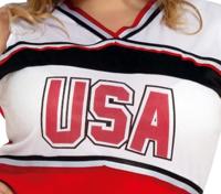 USA Cheerleader outfit dames - thumbnail
