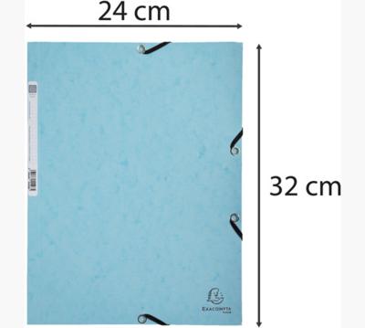 Elastomap exacompta aquarel a4 3 klep 400gr assor