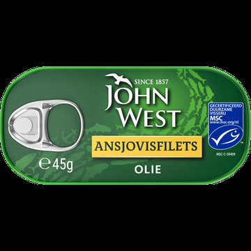 John West Ansjovis in Olie 45g bij Jumbo