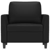 Fauteuil 60 cm kunstleer zwart - thumbnail