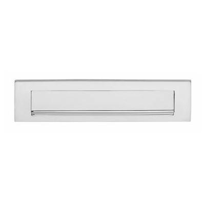 Briefplaat met klep/regenrand chroom