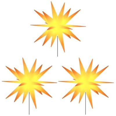VidaXL Kerstlampen met grondpin en led's 3 st 57 cm geel VidaXL Kerstlampen met grondpin en led's 3 st 57 cm geel