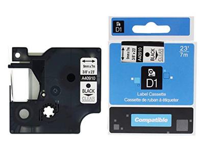 Rillprint compatible D1 tape voor Dymo 40918, 9 mm, zwart op geel