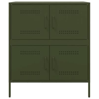 Dressoir 68x39x79 cm staal olijfgroen Dressoir 68x39x79 cm staal olijfgroen