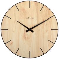Wandklok - 35 cm - Koepelglas - 'Edge Wood Dome' - thumbnail