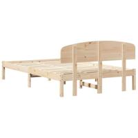 Bedframe met hoofdeinde Bruin 120 x 190 cm Massief grenenhout - thumbnail