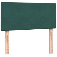 Boxspring met matras fluweel donkergroen 90x210 cm - thumbnail