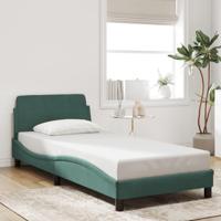 Bedframe zonder matras 90x190 cm fluweel donkergroen - thumbnail