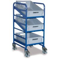 VARIOfit SW-610.102 Etagewagen Staal Poedercoating Laadvermogen (max.): 200 kg Gentiaan-blauw (RAL 5010) - thumbnail