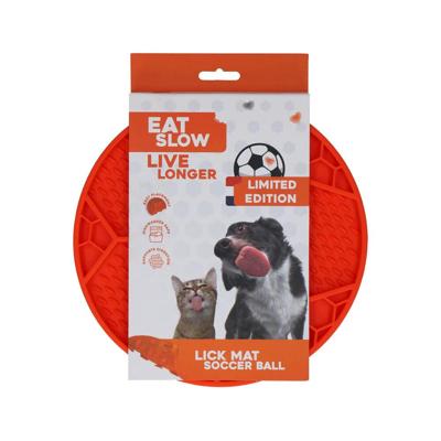 Eat Slow Live Longer Lick Mat Voetbal Oranje