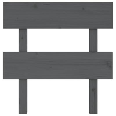 Hoofdbord 93,5x3x81 cm massief grenenhout grijs
