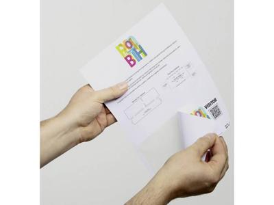 Badge durable bezoekers 97x86mm 100 stuks