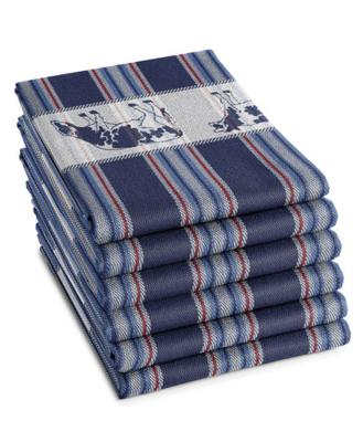 DDDDD theedoek friesian blue 60x65cm 6st