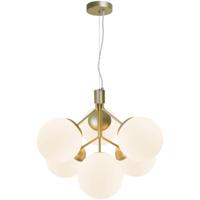 Nordlux 6-lichts hanglampIvona goud met wit glas - 2112163035 - thumbnail