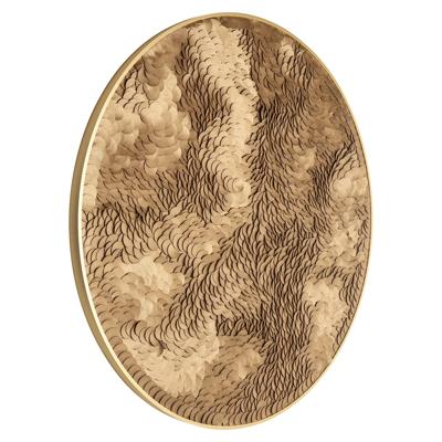 Richmond Ronde Wall Art 'Bloom' Ø110cm, kleur Goud