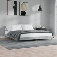 Bedframe bewerkt hout betongrijs 160x200 cm - thumbnail
