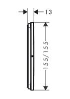 Hansgrohe ShowerSelect Comfort E stopkraan inbouw voor 3 functies, Brushed Black Chrome - thumbnail