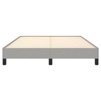 Bedframe zonder matras stof lichtgrijs 140x190 cm - thumbnail