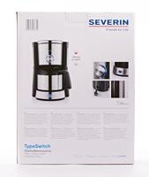 Severin KA 4845 TYPE SWITCH Koffiezetapparaat RVS, Zwart Capaciteit koppen: 8 Met thermoskan - thumbnail