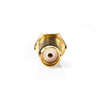 Nedis SMA-Connector | Recht | Female | Verguld | 50 Ohm | Krimp | Diameter kabelinvoer: 2.55 mm | Metaal | Goud | 2 Stuks | Doos - CSGB02901GD - thumbnail