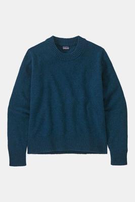 Patagonia Recycled Wool-Blend Crewneck Dames Trui Chevron Cable: Nouveau Green S
