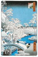 Poster Hiroshige - The Drum Bridge 61x91,5cm - thumbnail