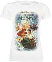 T-Shirt met Korte Mouwen The Little Mermaid Classic Poster Wit Unisex - Maat: L - thumbnail