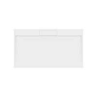 Douchebak Gegoten Marmer Sapho Irena 140x80x3.5 cm Rechthoek Wit - thumbnail