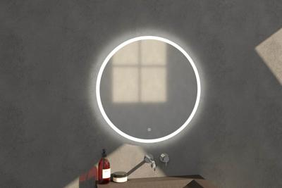 Brauer Jade Spiegel - Rond - Diameter 80 cm - met Directe LED-Verlichting - Dimbaar - met Touchbediening