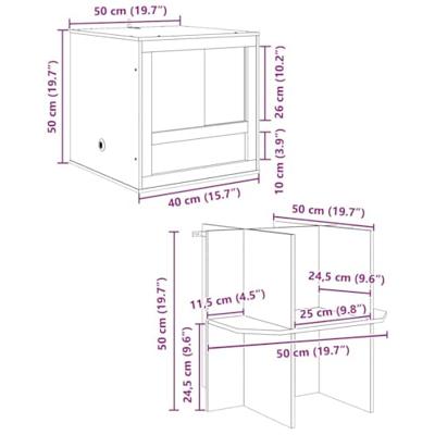 VidaXL Terrarium bruin 50 x 50 x 100 cm osb VidaXL Terrarium bruin 50 x 50 x 100 cm osb