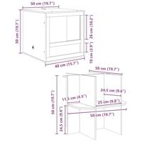 VidaXL Terrarium bruin 50 x 50 x 100 cm osb - thumbnail