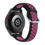 Siliconen sportbandje met gesp - Zwart + roze - Garmin Vivoactive 6 / Vivoactive 5 / Vivoactive 3