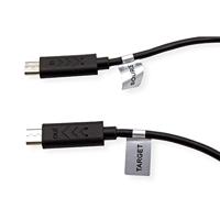 ROLINE USB 2.0 Oplaadkabel, Micro B M/M, zwart, 0,3 m - thumbnail