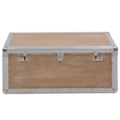 Opbergkist 91x52x40 cm massief vurenhout bruin