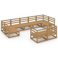 9-delige Loungeset massief grenenhout - thumbnail