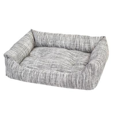 duvoplus, Cliff Hondenbed, zacht, met dik kussen, 60 x 45 x 16 cm, grijs, gevoerd kussen, brede comfortrand, afneembaar kussen, wasbaar op 30 °C, elegant design