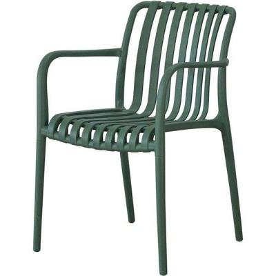 Set van 4 tuinstoelen - SOLARIA - Stapelbaar - Versterkt polypropyleen - 55 x 58 x 81 cm - Groen