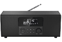 Hama Digitale radio DR1400 (DAB/DAB+/FM, radio-wekker met 2 alarmtijden/snooze/timer, 4 stationtoetsen, stereo, verlicht display, compacte digitale radio) zwart - thumbnail